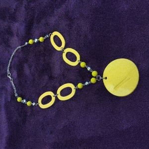 Vintage Artisan Yellow Necklace